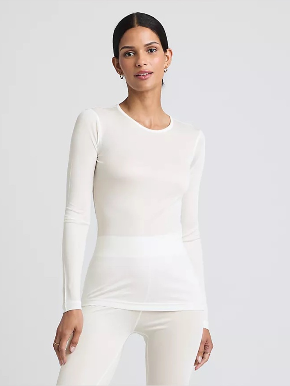 Modern Movement Women's 100% Silk Interlock Long Sleeve Crewneck Long Underwear